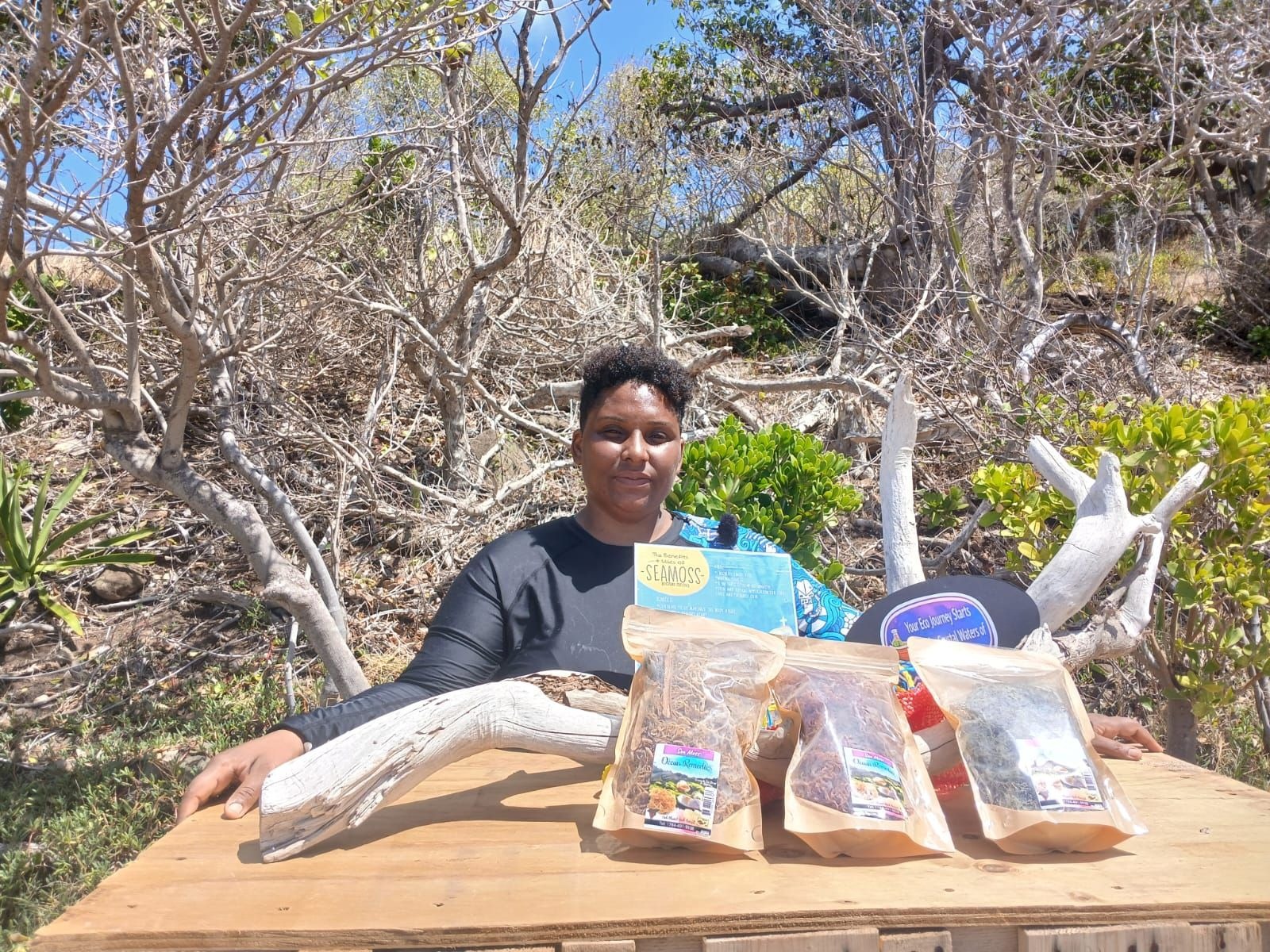 Ocean Remedies team with sea moss in Bequia